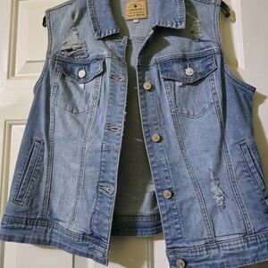 Denim Jean Vest Jacket - Blue